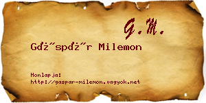 Gáspár Milemon névjegykártya